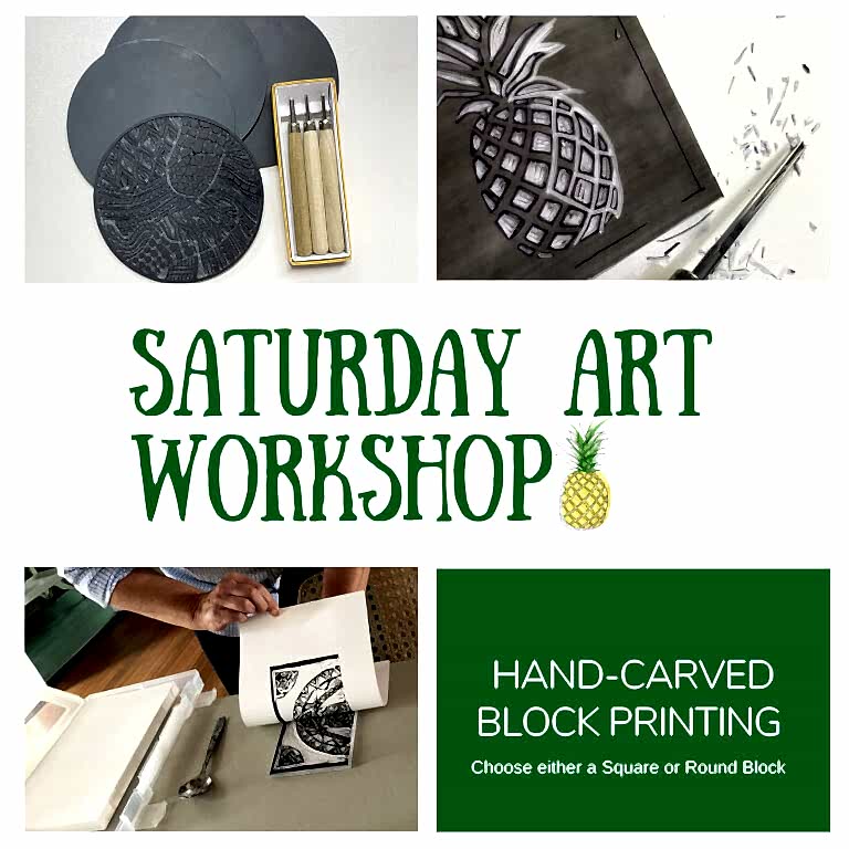Saturday Art Workshop Hand Carved Block Printing